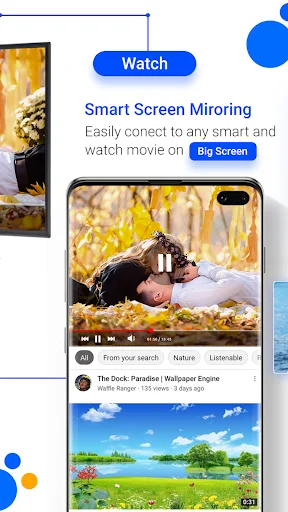 Watch movies on big screen - phone to smart TV mirroring app with easy connection feature