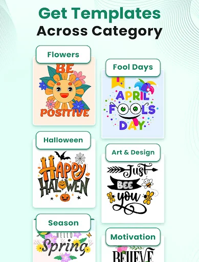 Design Studio categories including Flowers, April Fools, Halloween, Art & Design, Season and Motivation