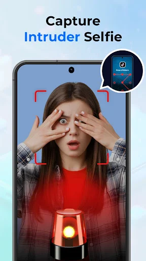 Capture Intruder Selfie feature with camera interface to photograph unauthorized unlock attempts