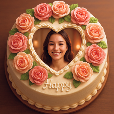 Name Photo On Birthday Cake