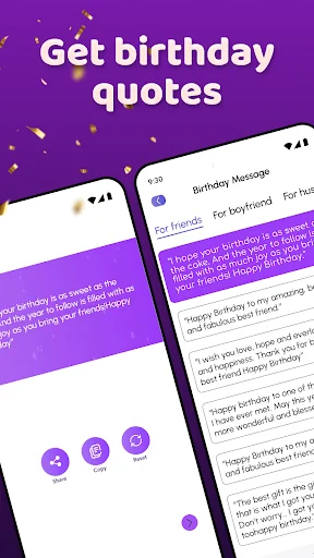 Birthday quotes and messages organized by recipient category for personalized wishes