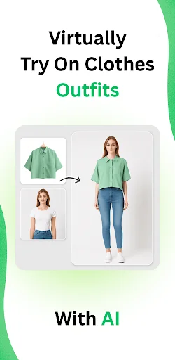 AI virtual try-on showing outfit combinations from multiple clothing items on model