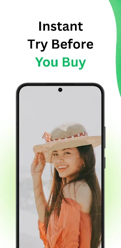 Instant try-before-you-buy preview of accessories and clothing on selfie photo