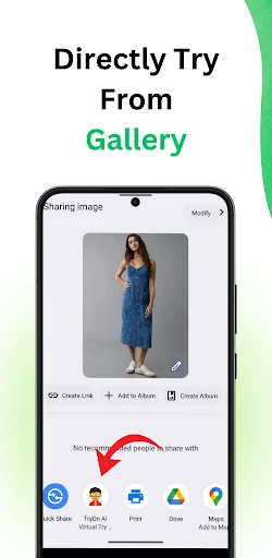 Virtual try-on importing clothing items directly from phone gallery for testing