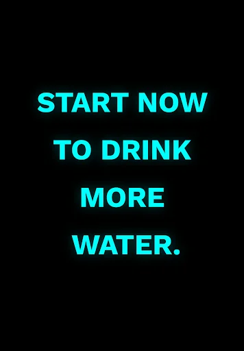 Water Tracker onboarding screen with motivational message to start drinking more water